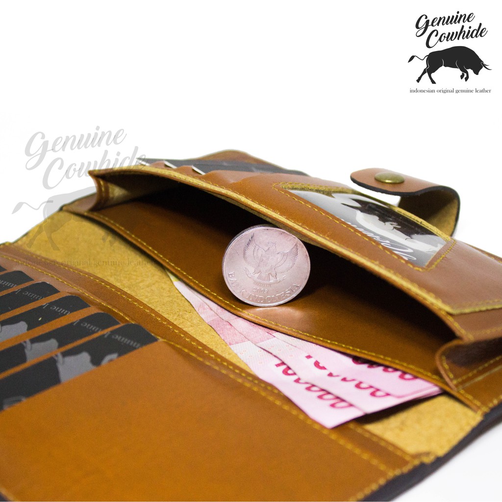 Dompet Wanita Kulit Asli Simple Banyak Slot Kartu