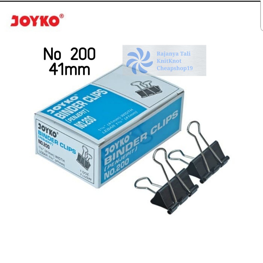 

Binder Clip Joyko 200 Penjepit Klip Kertas Dokumen Data File Kecil BOX