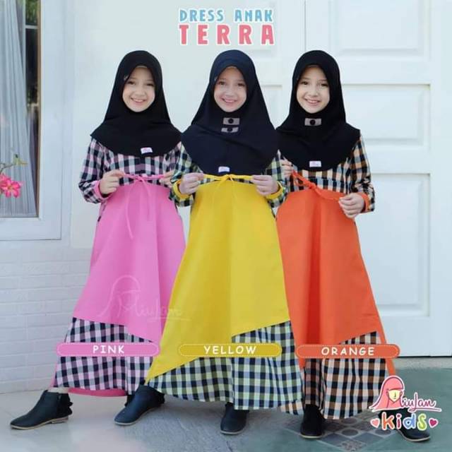 Gamis anak perempuan | dress anak TERRA by miulan | baju muslim anak miulan | dress gamis  miulan