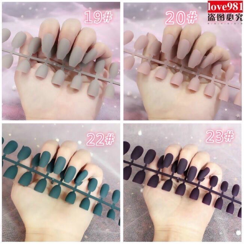 `ღ´ PHINKL `ღ´ (isi 24) kuku palsu tinggal tempel dov nail art fake extension panjang