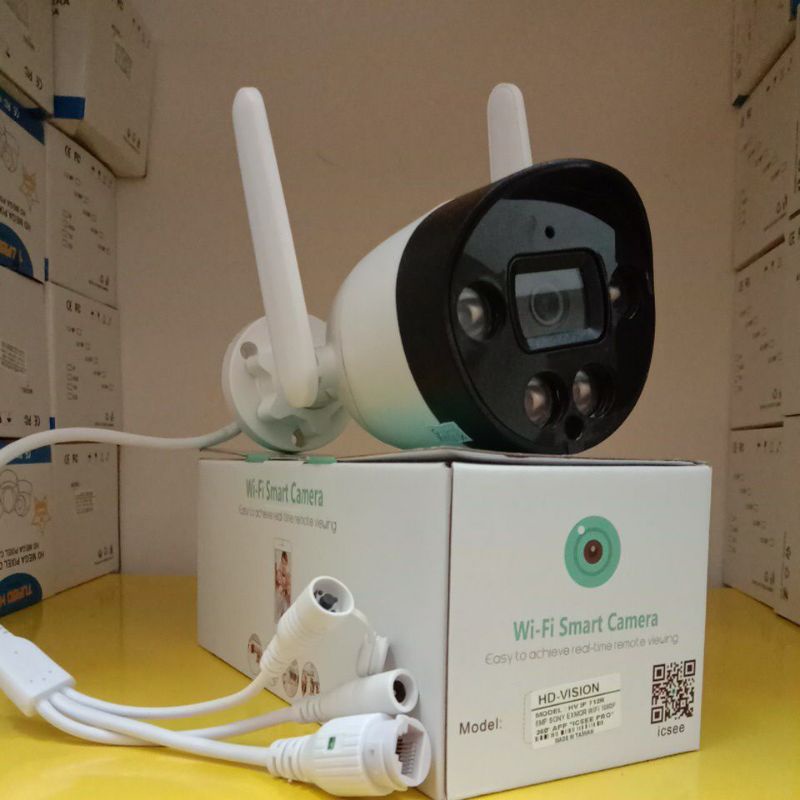 IP CAMERA OUTDOOR WIRELESS WIFI 5MP 1080P APLIKASI IC PRO