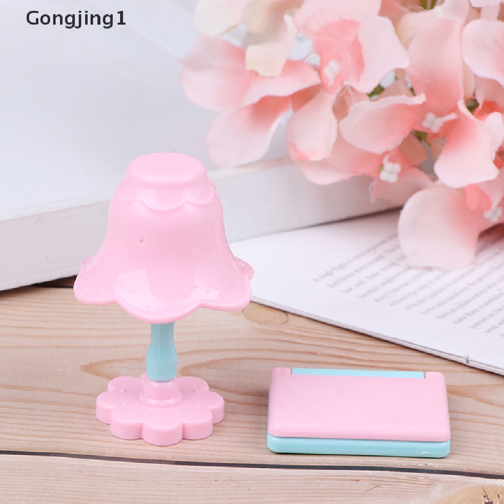 Gongjing1 Miniatur Lampu Komputerlaptop Untuk Aksesoris Rumah Boneka