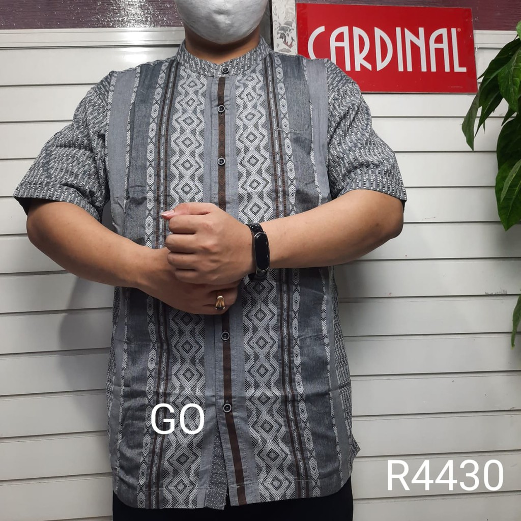 gos  2XL BIG SIZE CARDINAL KEMEJA KOKO Taqwa Pakaian Pria Original Baju Muslim Jumbo Lengan Pendek