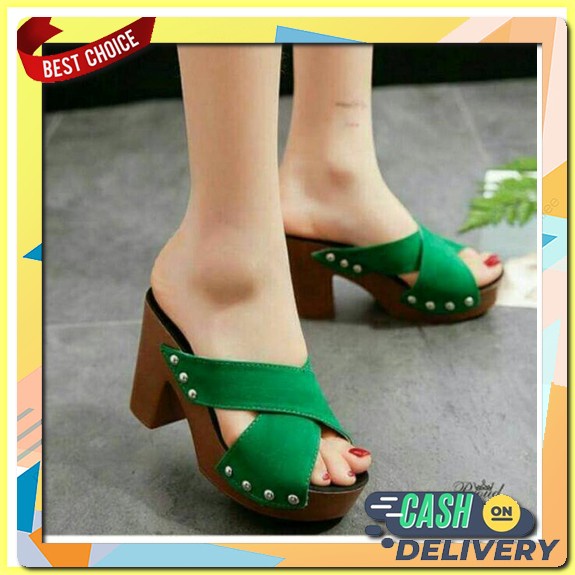 Buruan Beli Jfmpe Sandal Sendal Wedges Weges Hak Tinggi Kondangan Ibu Ibu Wanita Dewasa Import Murah