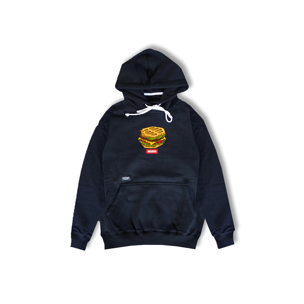 Maddog Infected - Hoodie - Burger HD Black | Jacket Pria Wanita Unisex Hitam Distro Official Maddog 
