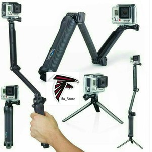 (COD) 3 away tripod Multi Monopod Tongsis Tripod Go Pro Xiomi yi Brpo Sjcam