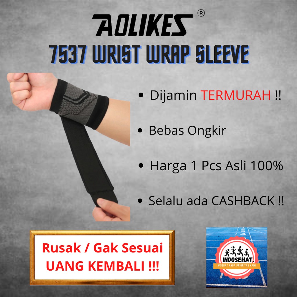 AOLIKES 7537 Wrist Support / Wrist Wrap Sleeve / Wristband - Deker Pelindung Pergelangan Tangan