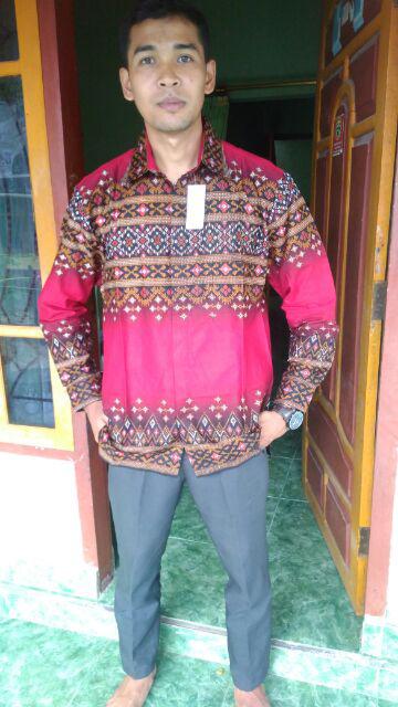 Motif Ulir Keong Size M L Xl Xxl Kemeja Batik Pria Lengan Panjang Terbaru