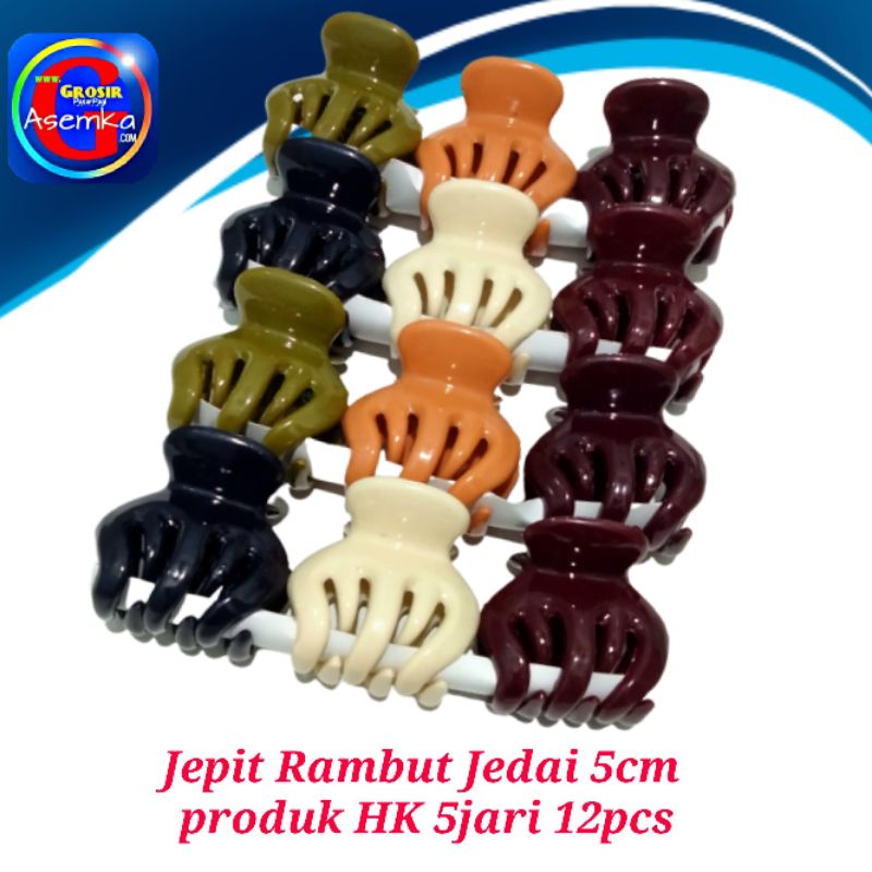 GPA Jedai Rambut 12pcs Jepit Rambut Produk HK reguler 5cm Grosir