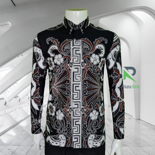 BATIK SLIMFIT Arkana ETHNIC Special Premium Kemeja Baju Pria Lengan Panjang Elegan Slimfit