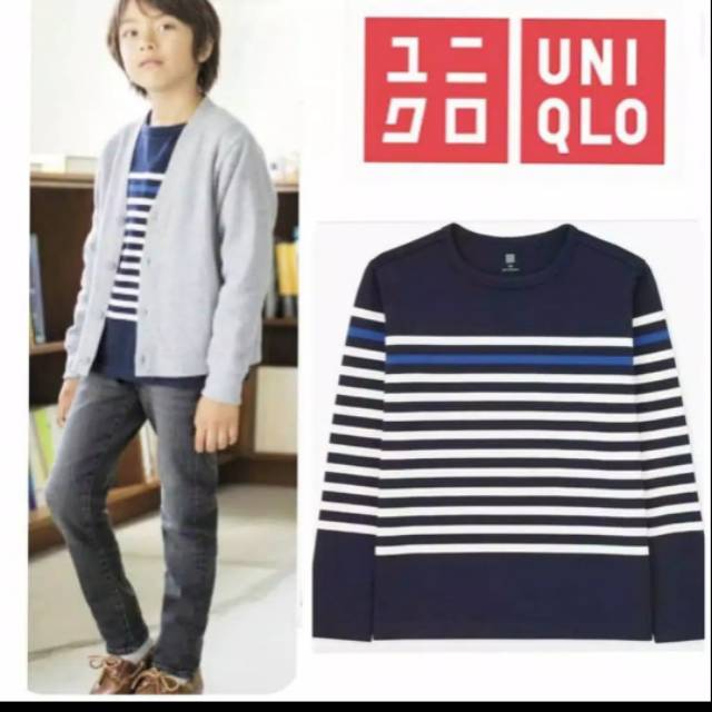 UNIQLO Stripe Sweater || Sweater kaos anak UNIQLO Unisex