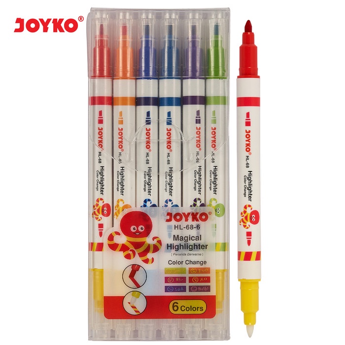 

Magical Highlighter Penanda Berwarna HL-68-6 1 Set 6 Pcs Warna