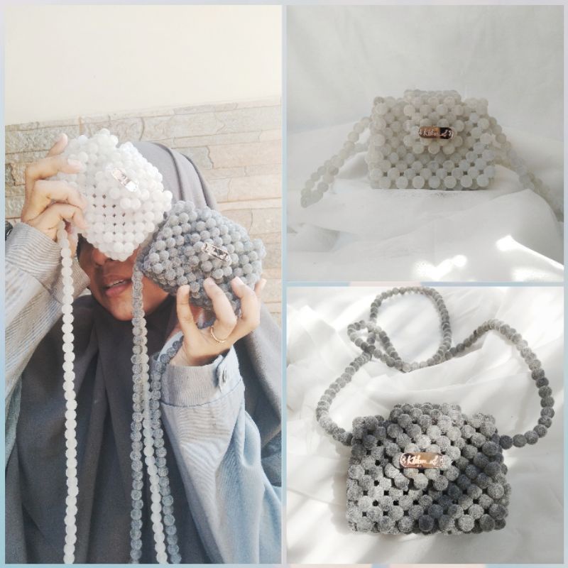 Beaded Bag Mini Tas / Tas Manik / Tas Mutiara / Sling Bag