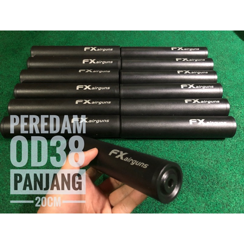 peredam senapan pcp silincer fxAirguns od38 panjang 20cm