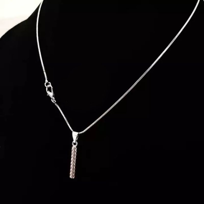 Aksesoris Kalung Pria Korea Minguk / Kalung Aksesoris Cowo Gaya Korea Silver Anti Karat / kalung lio