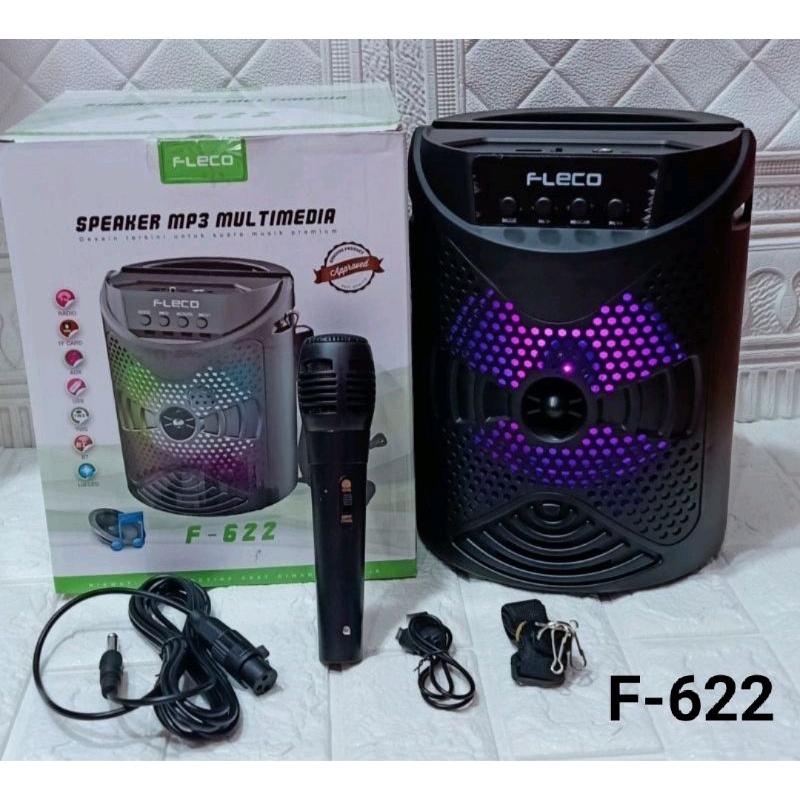 SPEAKER BLUETOOTH FLECO F-622/623/625 SUBWOOFER 6,5INC/FREE MIC