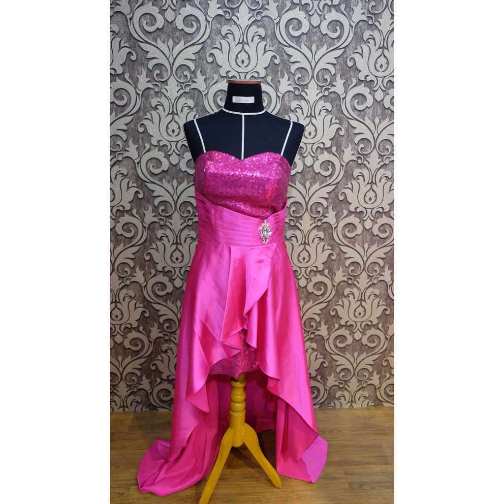 highlow pink fanta gaun second