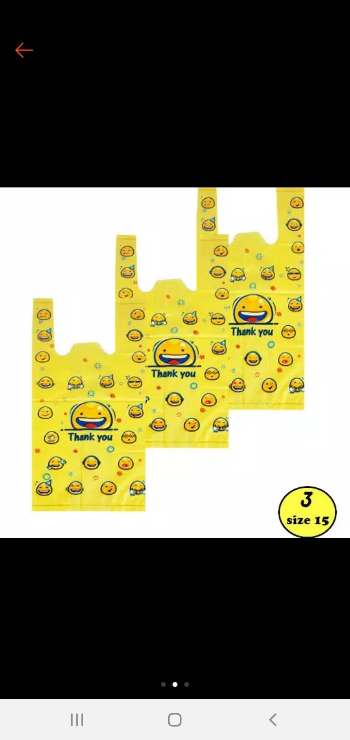 3 Pak [3 X 1 Pack] Kantong Plastik Smile Uk 15