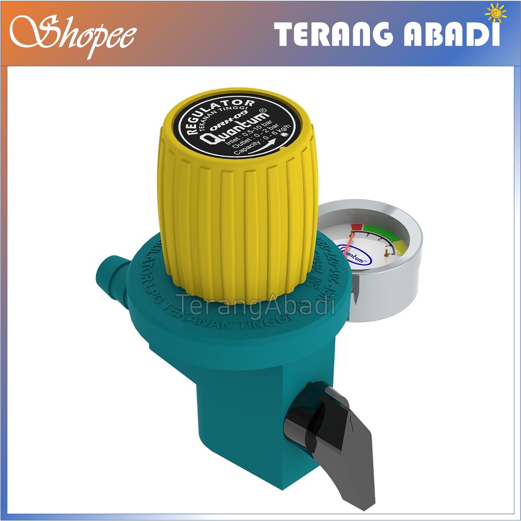 Jual Regulator Gas Tekanan Tinggi Quantum Meter QRH09 / QRH08