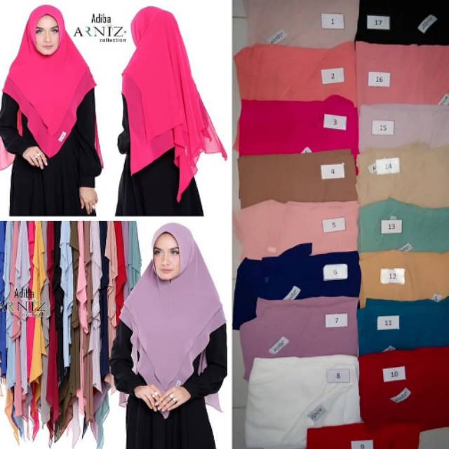 Khimar Adiba by Arniz Colection (Original)