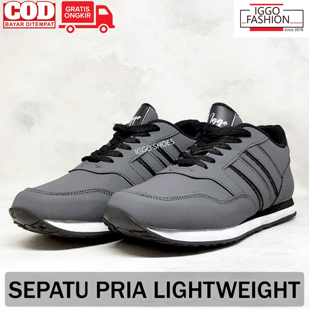 IGGO LIGHT WEIGHT SEPATU RUNNING PRIA CASUAL ORIGINAL SEPATU LARI PRIA BERKUALITAS