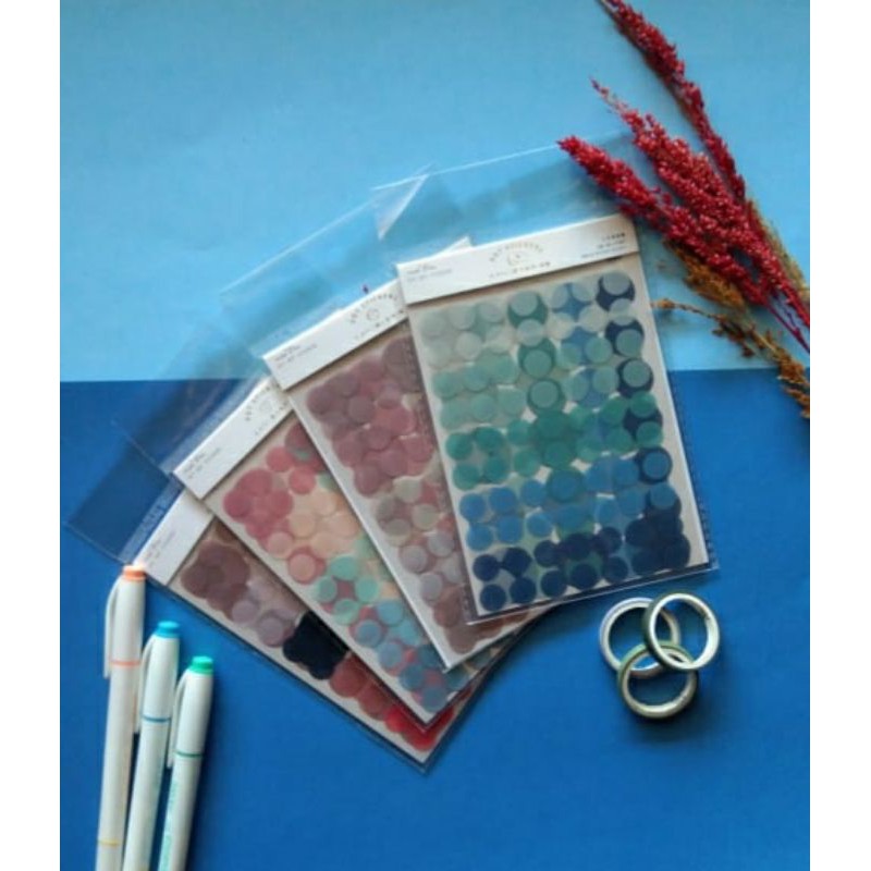 Pet Dot Stickers - Stiker bulat aesthetic