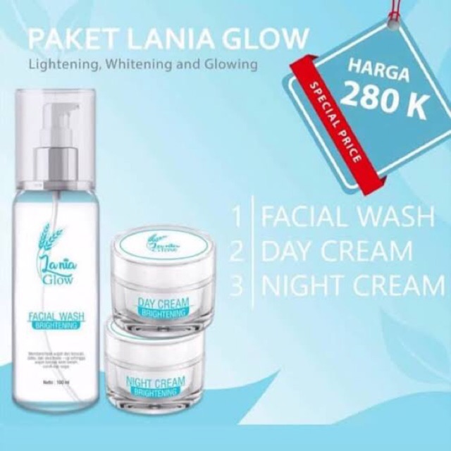 sale -- Cream wajah lania glow bpom / lania glow bpom / laniaglow brightening series bpom