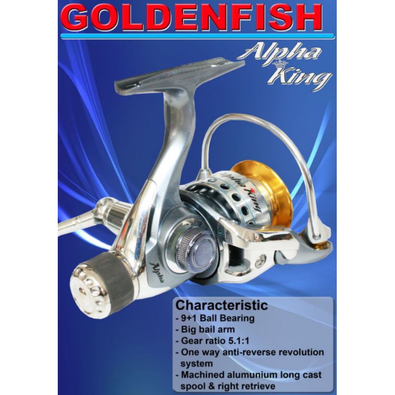 reel goldenfish alpha king 1000