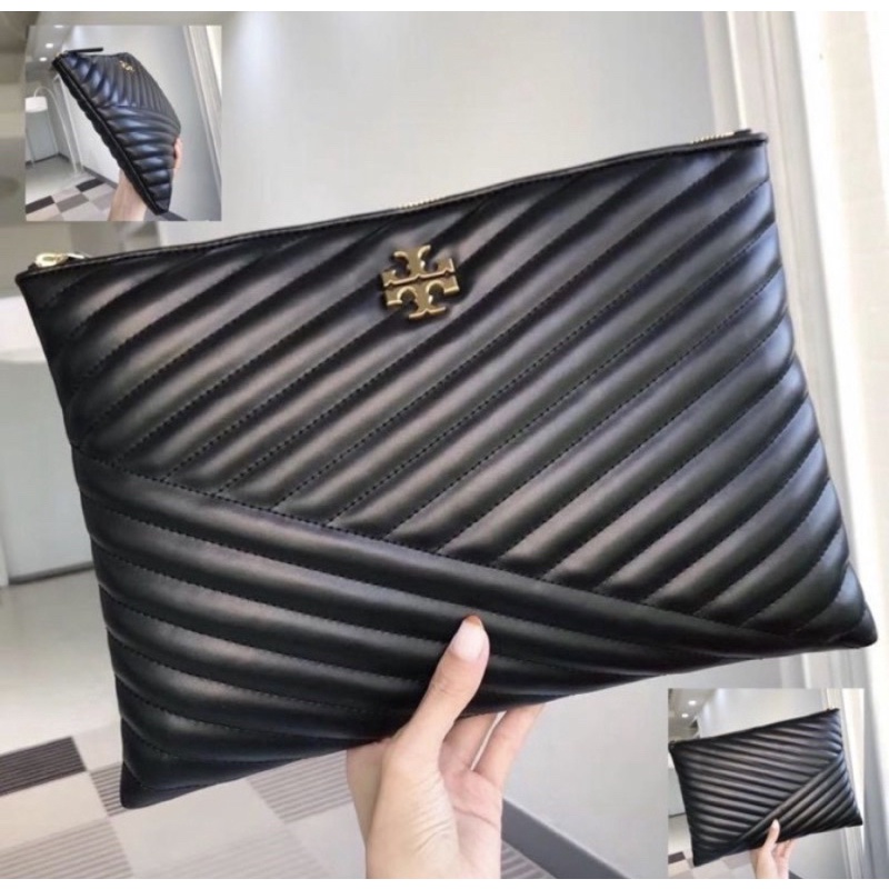 Tory Burch Kira Chevron Pouch - Black (58159)