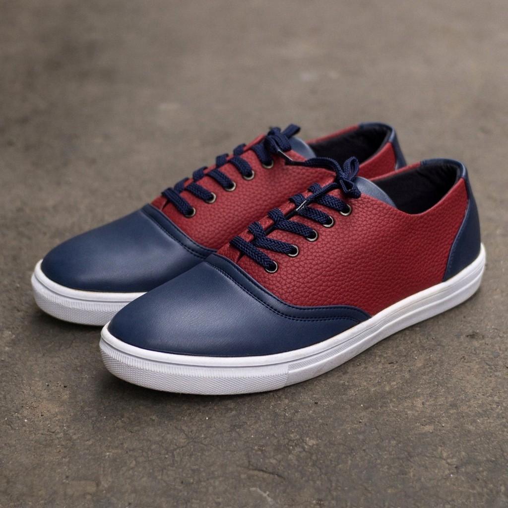 SALE Sepatu Casual Kasual Sneakers Pria Terbaru Kulit Syintetic Main Gaya Santai Kerja Kuliah