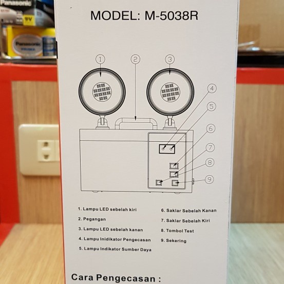 LAMPU EMERGENCY MATA KUCING MEIWA M-5038R lamp darurat pake aki 6v