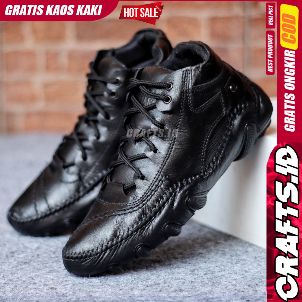 CRAFTS NESTA Sepatu Casual Formal Pantofel Pria Kulit Asli