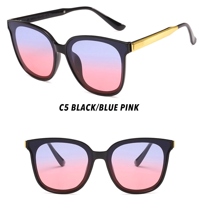 (YUZHU) Bayar di Tempat Korean Fashion Mata Kucing Wanita Kacamata Hitam Candy Color Sunglasses