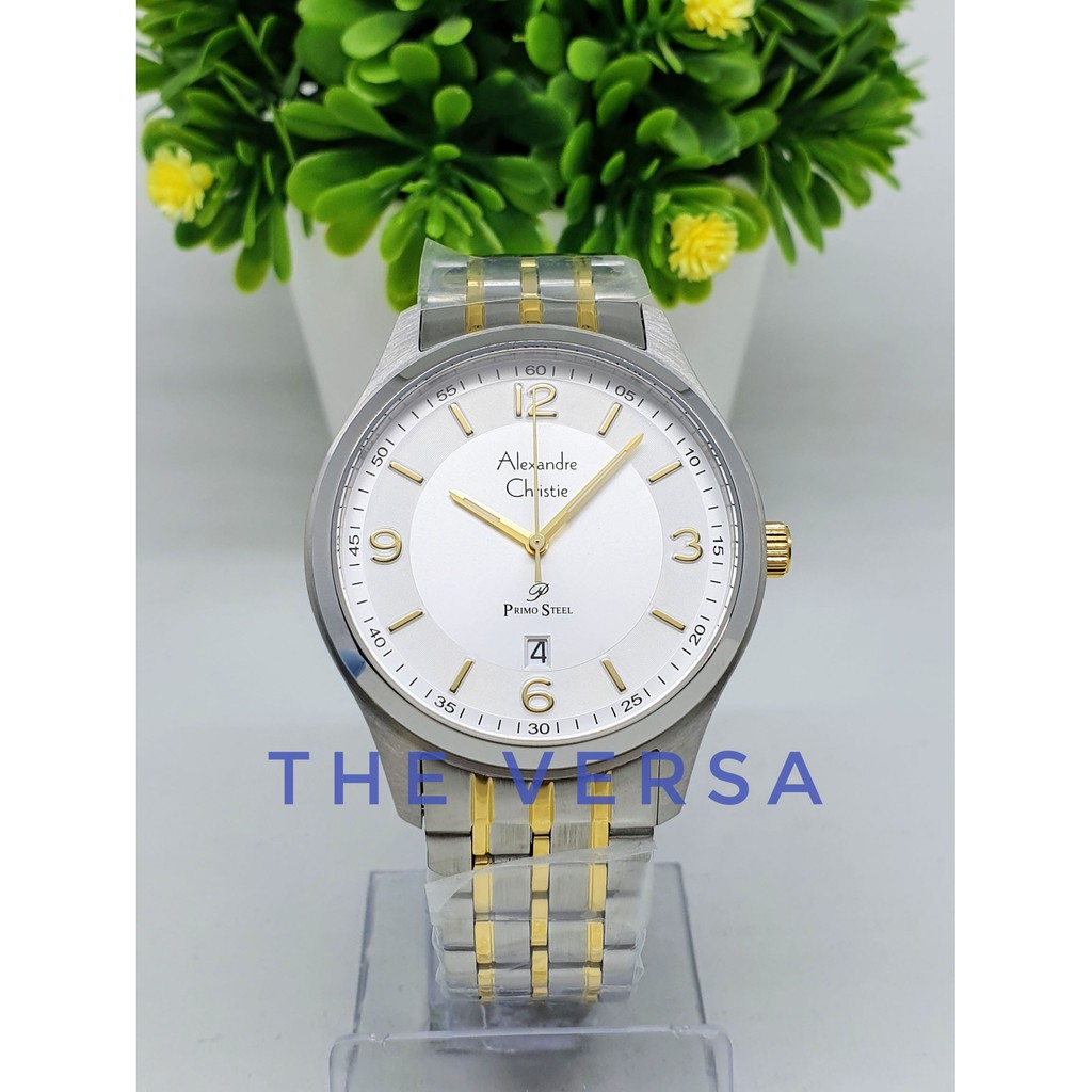 AC 1010 Alexandre Christie Jam Pria Rantai Silver Gold Original