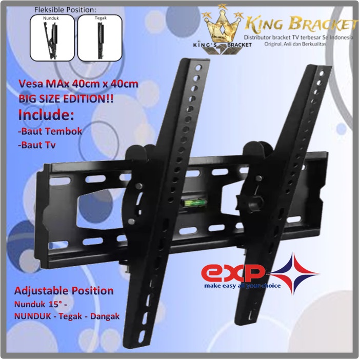 Bracket TV KHUSUS MERK AQUA 42&quot; s/d 55&quot; waterpass GARANSI 100% COCOK!