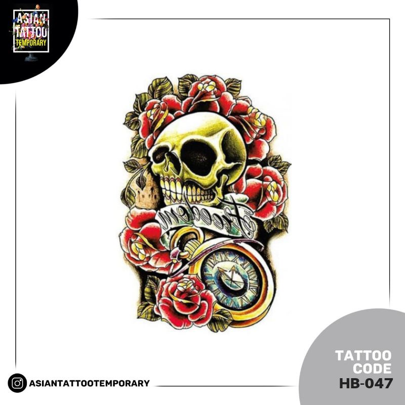TATTO TEMPORARY Tengkorak ⚠️ORI