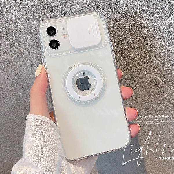 TPU Transparan Case for iPhone 13 Pro Max 12 11 pro max X / Xs max 7 / 8 / Se 2020 7plus / 8plus Full Cover Dengan Ring holder