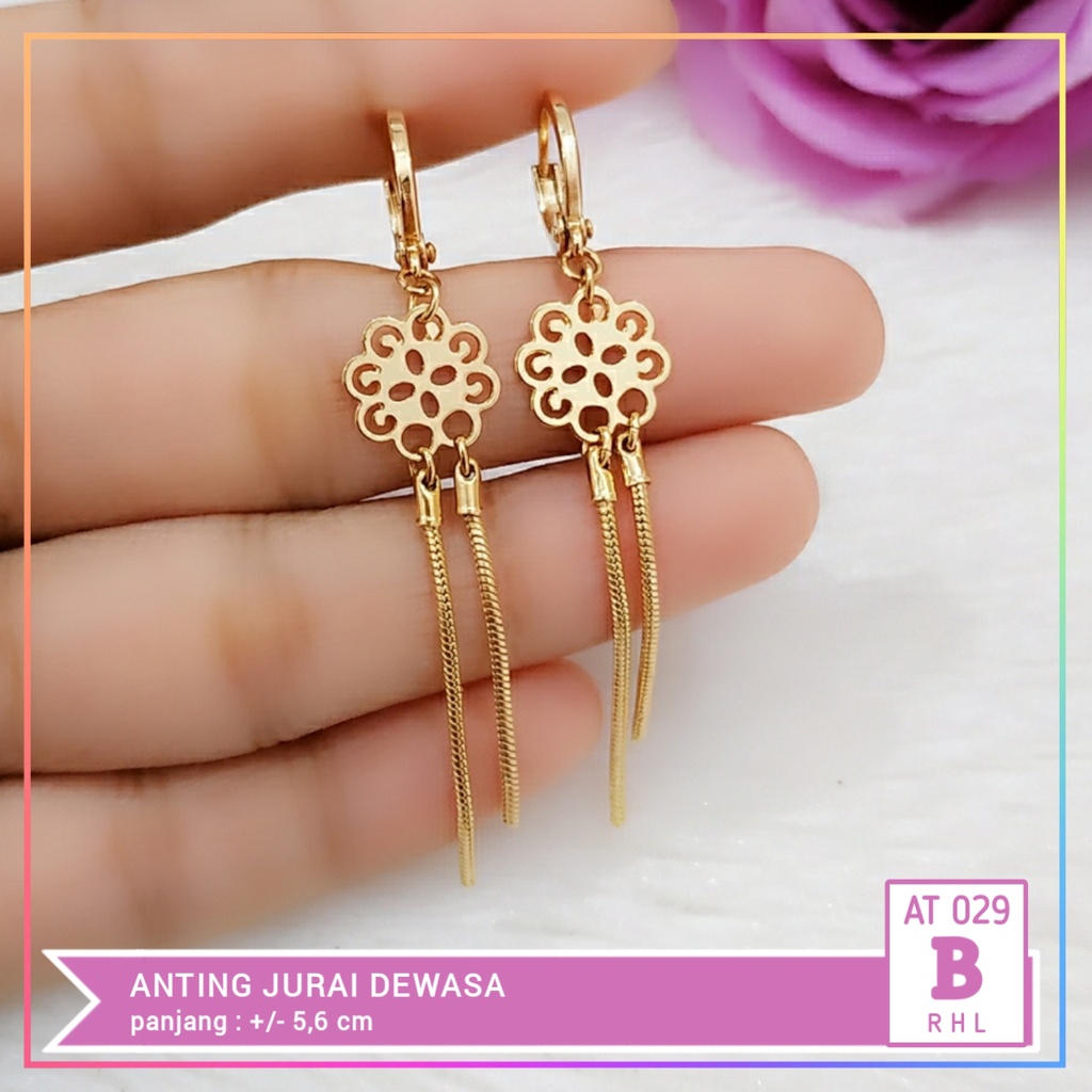 Xuping/perhiasan lapis emas anting dewasa permata AT 029