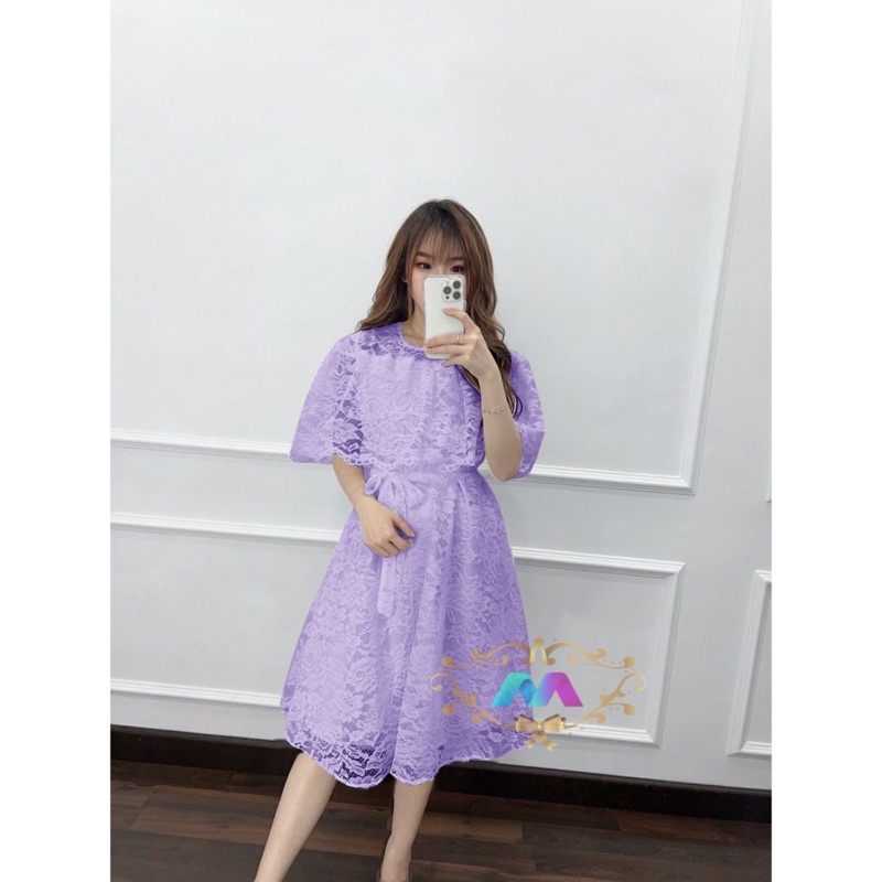 DRESS VINELLY BRUKAT / NEW DRESS / FASHION STYLE / COD / BAYAR DI TEMPAT / PAKAIAN WANITA TERBARU / DRESS CANTIK