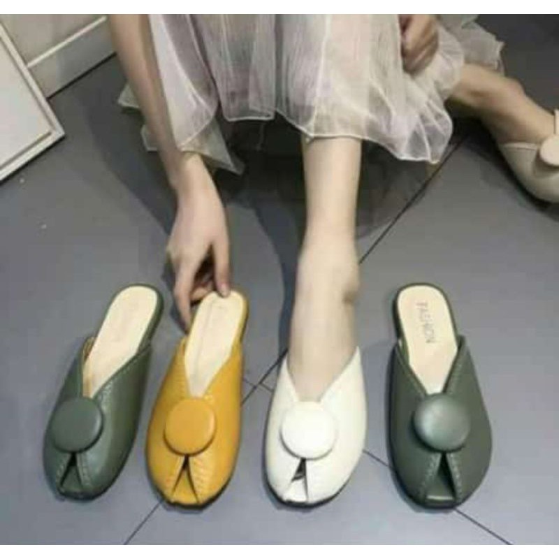 sandal wanita slip on sendal flat fashion LOLYPOP