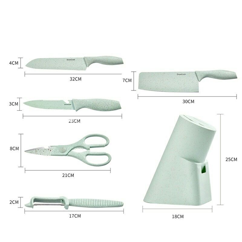 PISAU SET 6IN1 KNIFE SET WARNA PASTEL