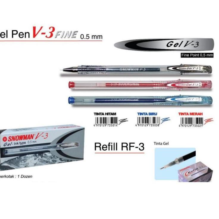 

New Arrival pulpen snowman V-3 ( 12 pcs )