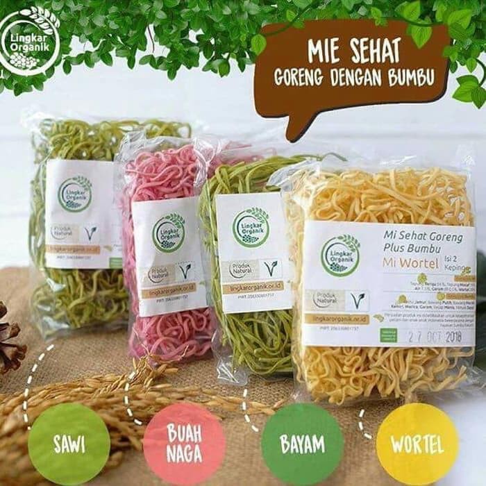 Mi Sehat Mie Sehat Mi Organik Mie Organik Lingkar Organik Mie Goreng Sehat 100gr Non MSG mi sehat mi organik Mie Sayur Buah Organik MPASI Anak