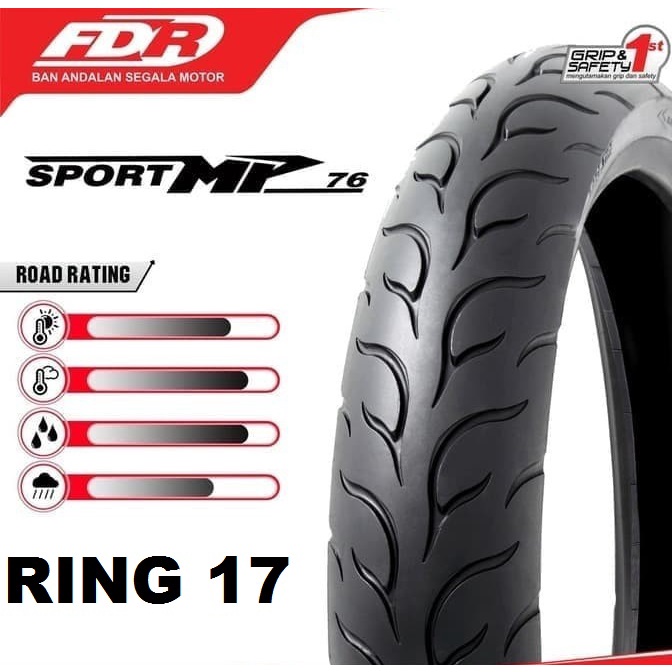 Ban Motor Balap Racing Soft MP 76 FDR Sport MP76 90/80 Ring 17