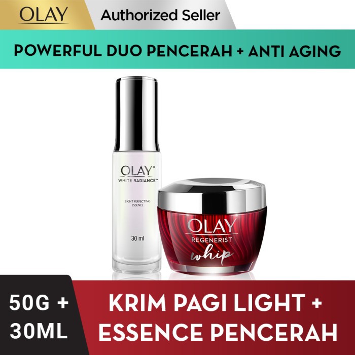 

LEBIH HEMAT Olay Whip Power Duo Pencerah dan Anti Aging