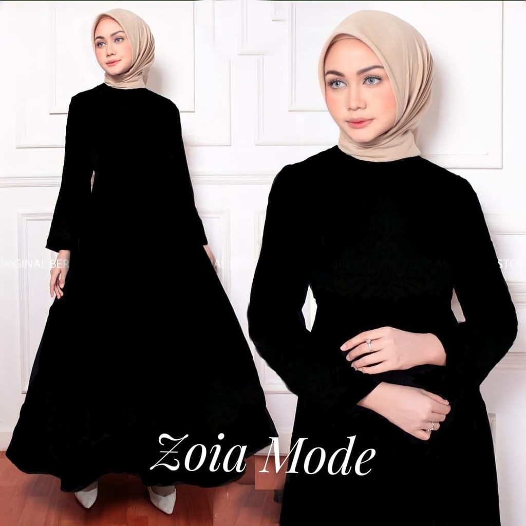 Abaya arab terbaru-gamis turki kekinian-fashion muslimah kekinian-jubah arab mewah-POLOS NGEKLOK-dress hitam-dress polos-best seller