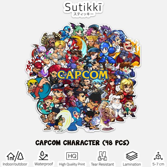 

Sticker Pack Capcom Character Game Megaman Ryu Ken Stiker Laptop Vinyl sukik90 Murah