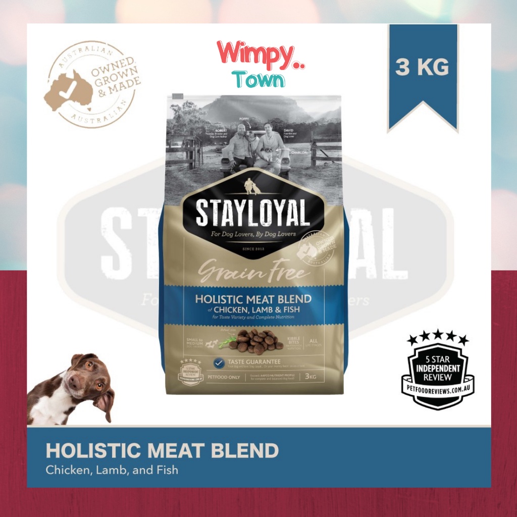 STAYLOYAL Makanan Anjing Dog Food - ( Chicken, lamb, & fish ) 3kg