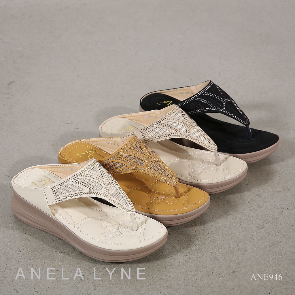 SEPATU WEDGES/SLOP/SANDAL ANELA LYNE SAVERIA ANE946