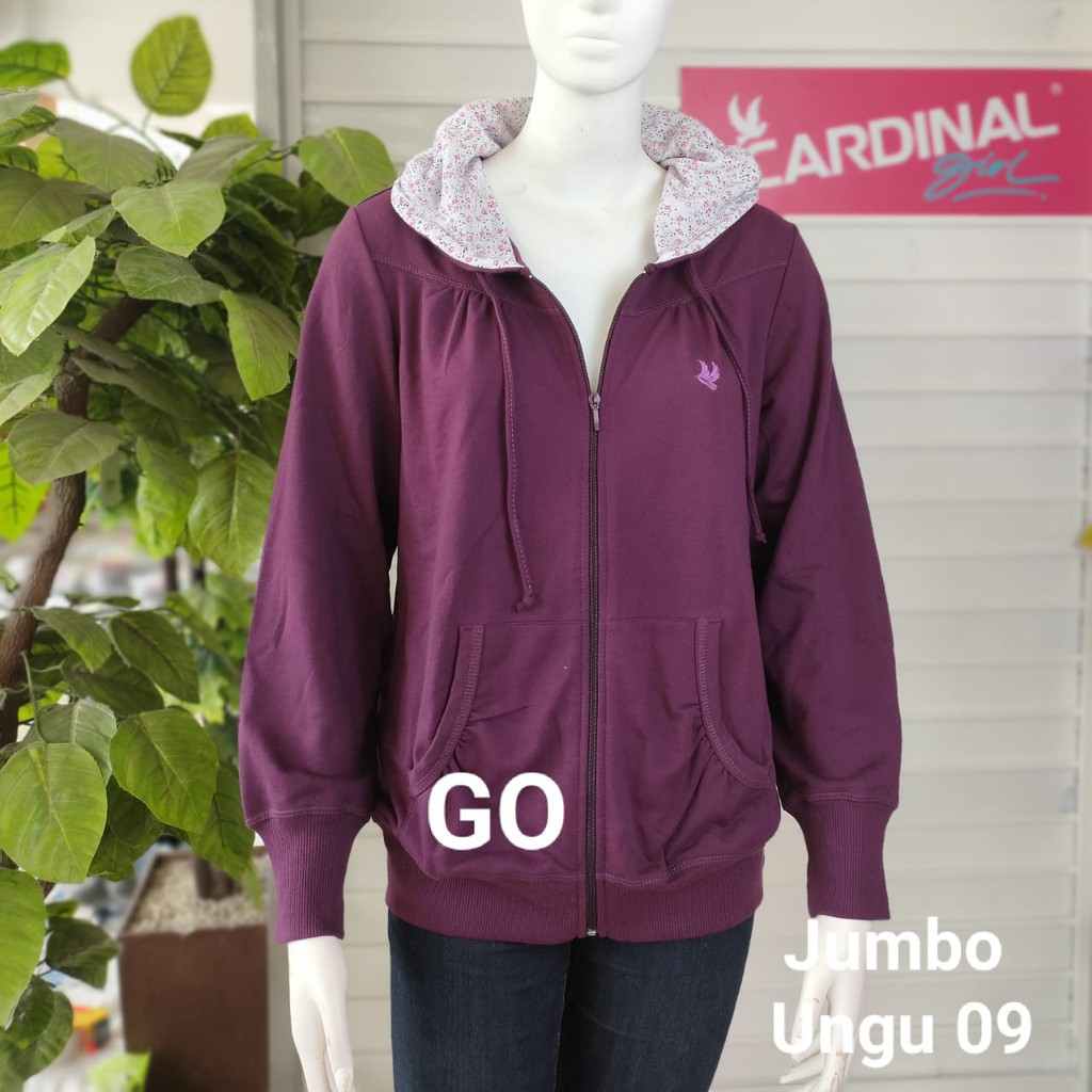 gos CARDINAL SWEATER JUMBO Pakaian Wanita Outerwear Jaket Big Size Extra Size Mama Size Casual Bagus